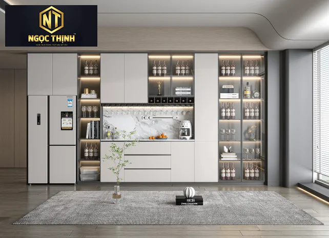 TỦ RƯỢU NGỌC THỊNH GỖ CÔNG NGHIỆP